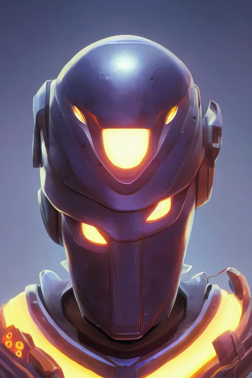 Image similar to epic mask helmet robot ninja portrait stylized as fornite style game design fanart by concept artist gervasio canda, behance hd by jesper ejsing, by rhads, makoto shinkai and lois van baarle, ilya kuvshinov, rossdraws global illumination radiating a glowing aura global illumination ray tracing hdr render in unreal engine 5