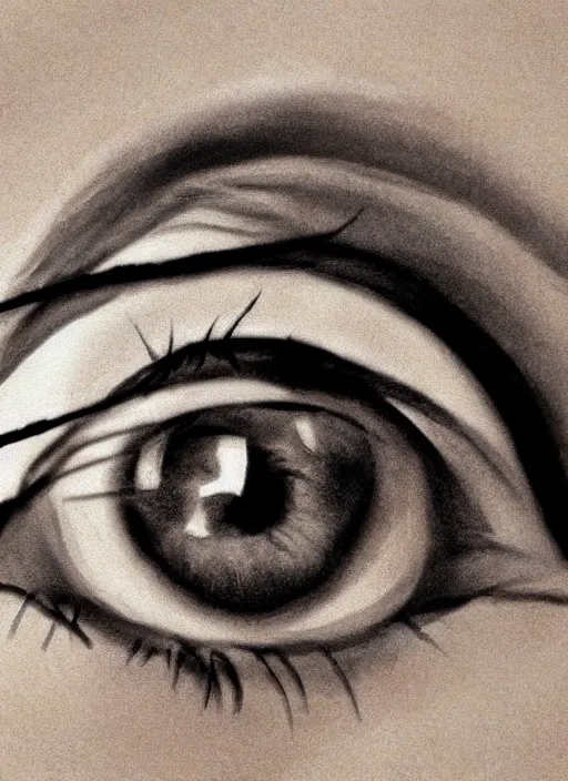 Image similar to portrait of a stunningly beautiful eye, [ * ]