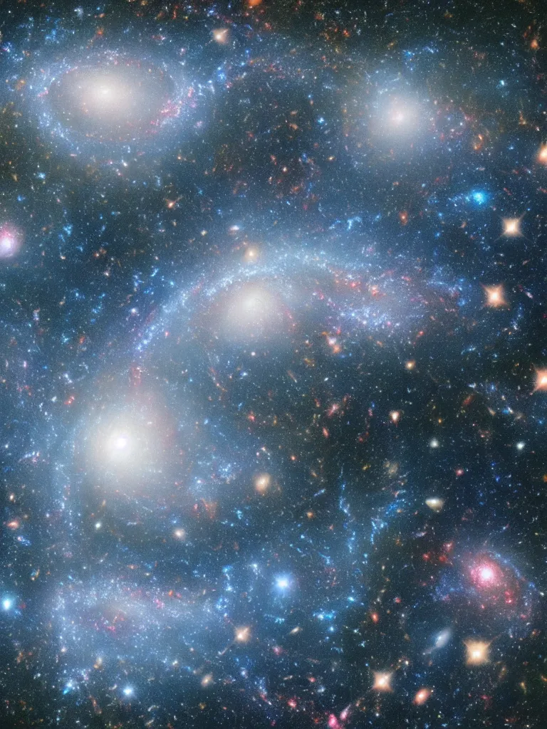 Image similar to super high resolution deepspace image of galaxies, nasa photos, artstation