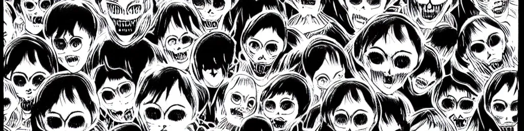 Image similar to Pattern, horror, creepy, dark, manga, pencil, inspired by junji ito, superior quality, masterpiece