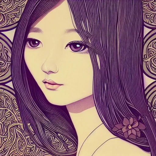 Prompt: pretty girl, high quality detailed face, art by audrey kawasaki