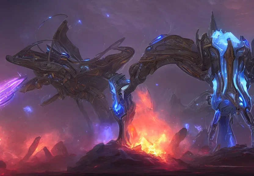 Prompt: protoss gateway beautiful art uhd 4 k, artstation, hdr, 4 k, incredible detail, cinematic lighting, unreal engine 5