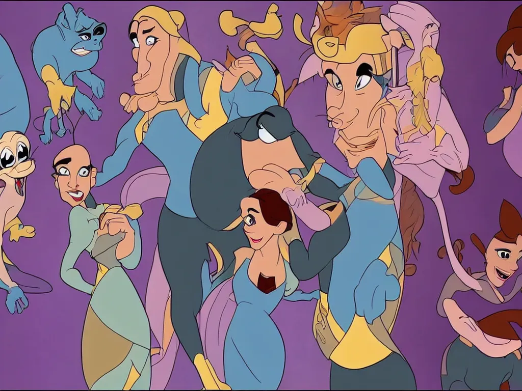 Prompt: Joe Rogan as a Disney princess in the style of Disney animation