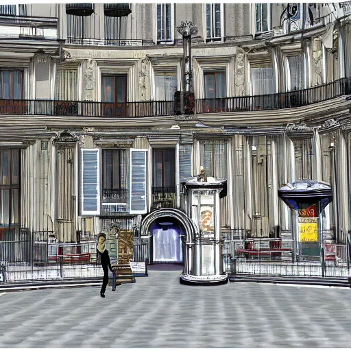Prompt: Paris with PS1 graphics