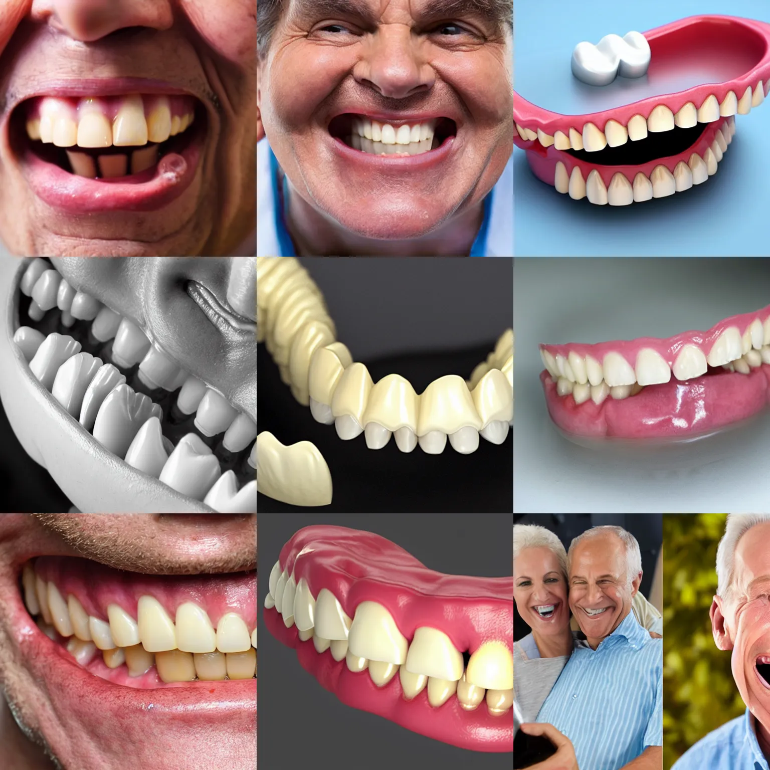 Prompt: backward compatible dentures