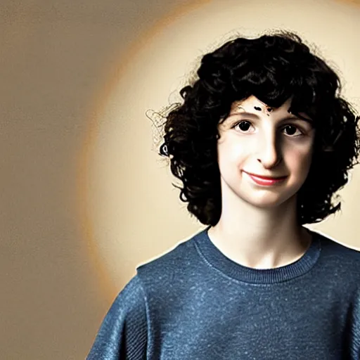 Image similar to finn wolfhard by leonardo da vinci