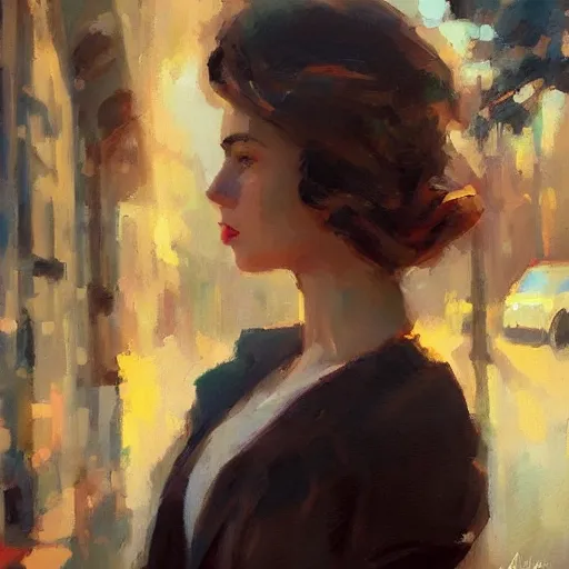 Image similar to very very very aesthetic stunning portrait of a woman in a serene environment by Antoine Blanchard, artstation, art deco, cinematic lighting