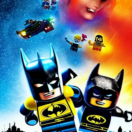 Prompt: movie the lego batman 2017 poster