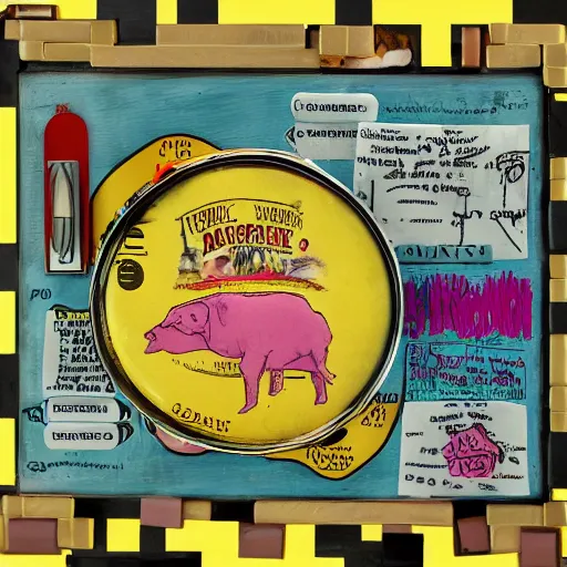 Image similar to potato feminine, alaskan road trip, circuit board made out of ham, basquiat