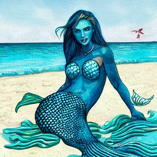 Image similar to mermaid gigachad