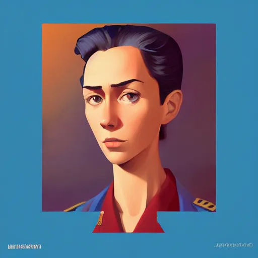 Prompt: face icon stylized minimalist young communist russian leader nadezhda konstantinovna krupskaya, loftis, cory behance hd by jesper ejsing, by rhads, makoto shinkai and lois van baarle, ilya kuvshinov, rossdraws global illumination