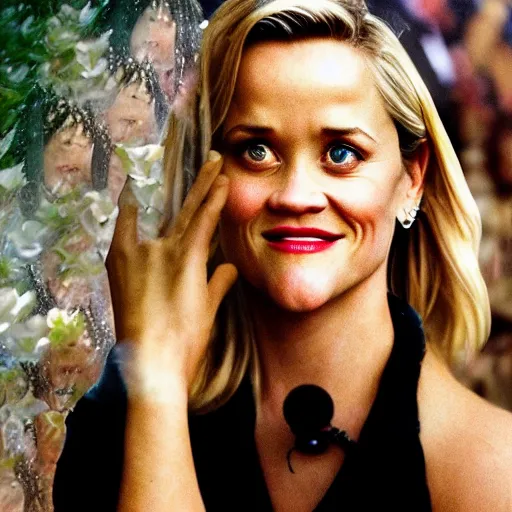 Image similar to a pile of rice double exposure reece witherspoon face