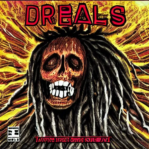 Prompt: Dread Souls cover art, expressionism