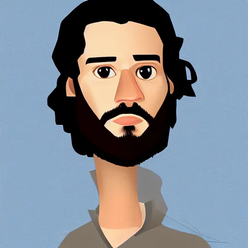 Prompt: Portrait of Jon Snow in Pixar's style