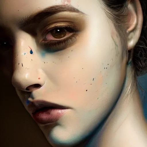 Image similar to hyperrealistic mixed media painting of alphabet, perfect facial symmetry, dim volumetric cinematic lighting, 8 k octane beautiful render, post - processing, portrait, extremely hyper - detailed, intricate, epic composition, brown eyes, highly detailed realistic eyes, masterpiece, trending on artstation, very very detailed,