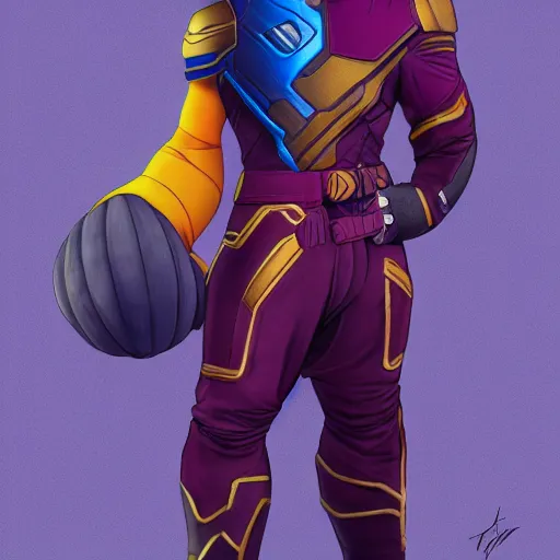 Prompt: Mickey with Thanos outfit, full body portrait, digital art, trending on artstation, illustration