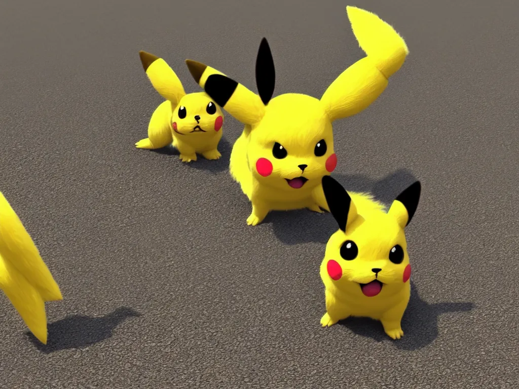 Image similar to furry Pikachu in real life, 8k resolution, ultrarealistic