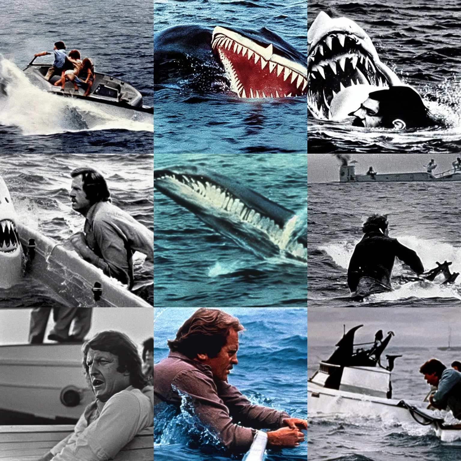 Prompt: a film still from jaws ( 1 9 7 5 )