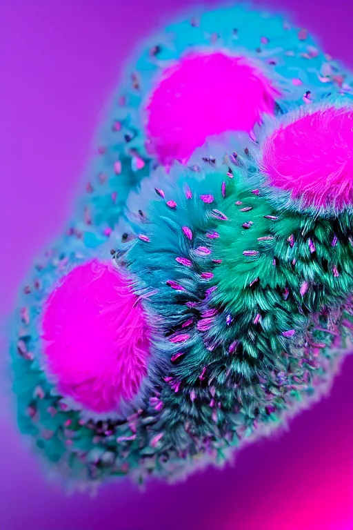 Image similar to high quality close-up photo pearlescent fluffy caterpillar! gorgeous highly detailed hannah yata elson peter cinematic pink lighting high quality low angle hd 8k sharp shallow depth of field