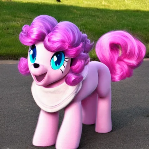 Image similar to pinkie pie from my little pony as a dog