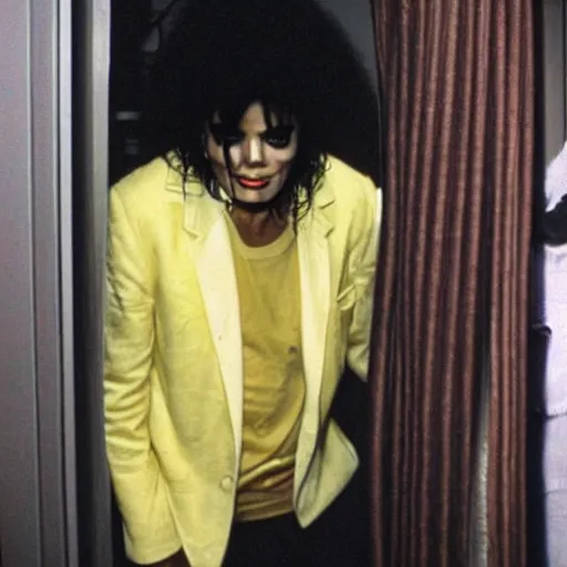 Image similar to michael jackson hiding in the closet