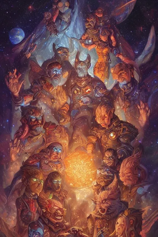 Image similar to beautiful oil painting with high detail of a wise Space ent made of stars from dungeons and dragons by artgerm and R.J. Palmer and wayne reynolds art station