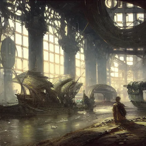 Prompt: detailed painting of a living pod architecture, cyberpunk ornaments, andreas achenbach