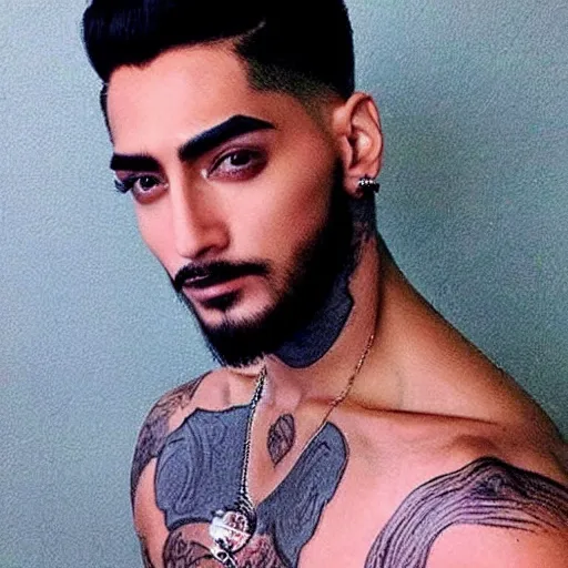 Prompt: “a realistic detailed photo of a guy who is an attractive humanoid who is half robot and half humanoid, who is a male android, singer Maluma, shiny skin, posing like a statue, blank stare”