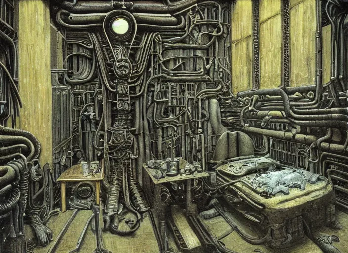 Image similar to a room by h. r. giger