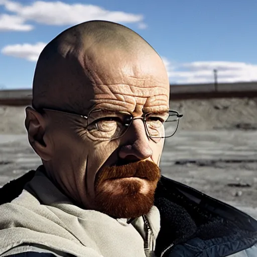 Prompt: Walter White in Norilsk