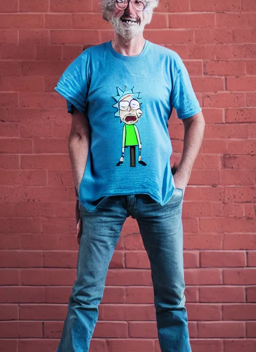 Image similar to portrait photo still of real life rick and morty character rick sanchez, 8 k, 8 5 mm f 1. 8