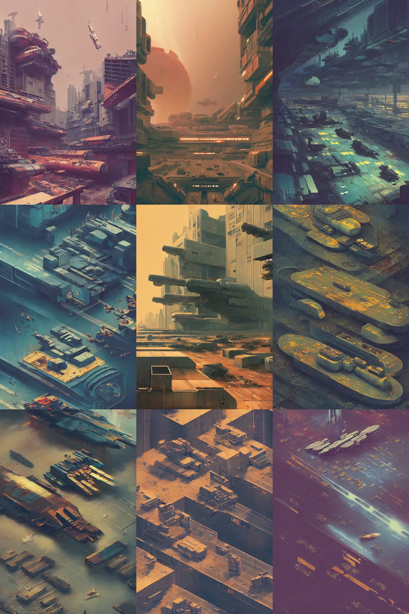 Prompt: duotone olive illustration of beautiful cyberpunk kowloon style military space port, gigantic space cargo ships docking, composition accidental renaissance golden ratio, cinematic, by sachin teng and sergey kolesov and ruan jia and heng z and wlop. graffiti art, scifi, fantasy, hyper detailed. octane render. concept art. trending on artstation