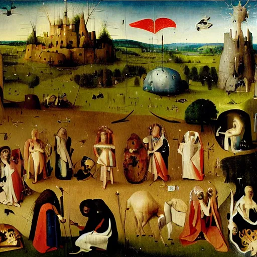 Image similar to midsommar by hieronymus bosch