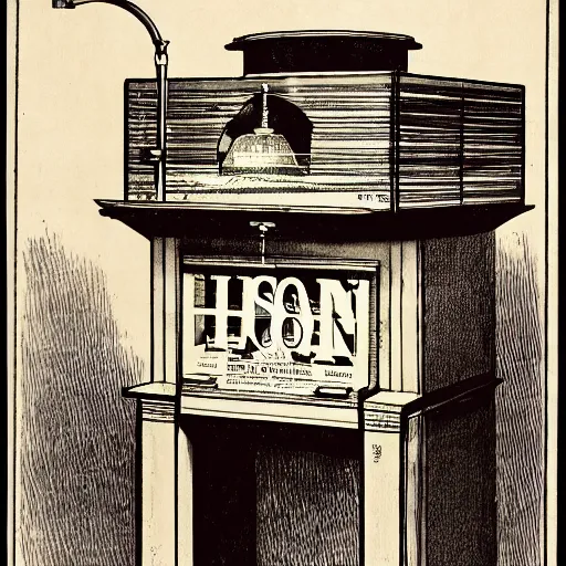 Image similar to plans for a mutoscope as drawn by thomas edison.