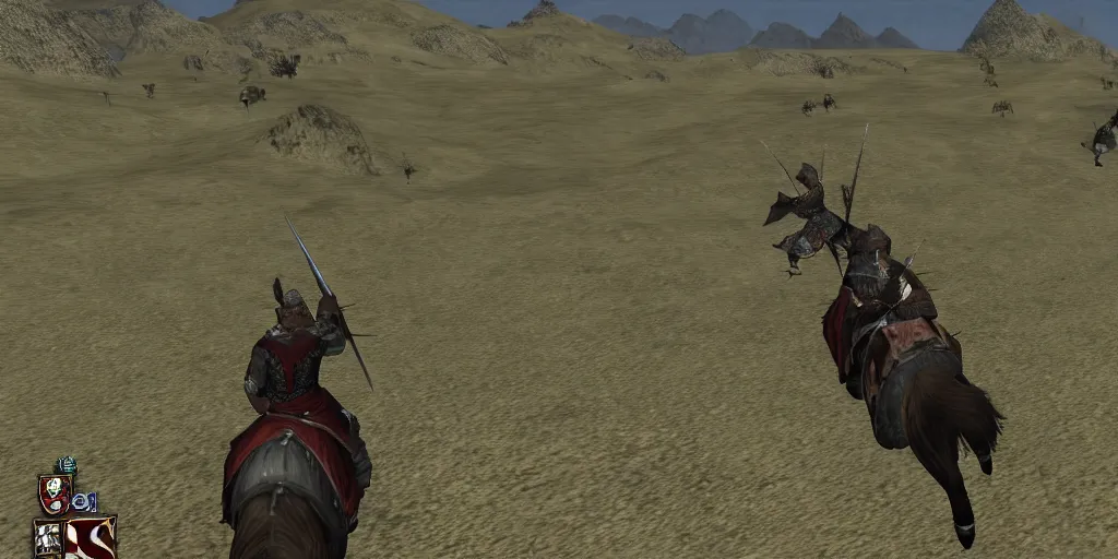 Image similar to mount and blade screenshot riding into battle