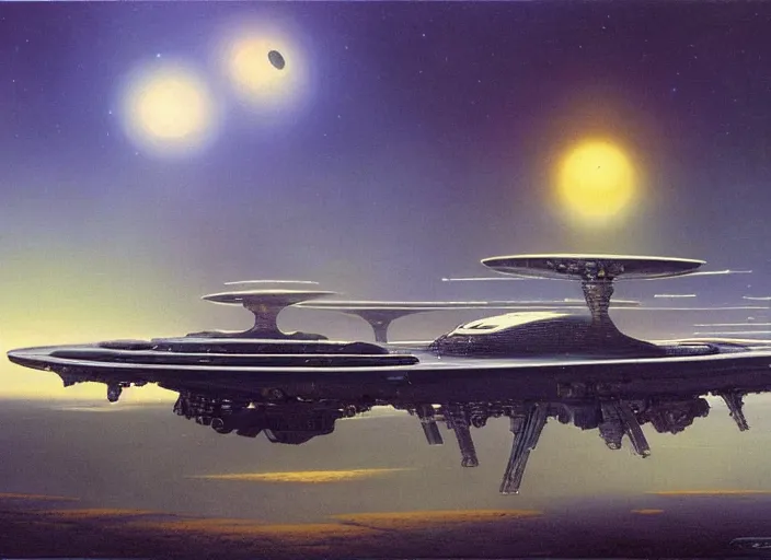 Image similar to a spaceship in an empty landscape by bruce pennington