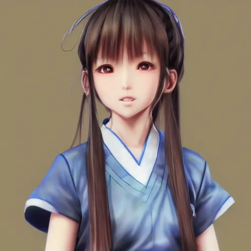 Prompt: ultra-detailed, HD semirealistic anime CG concept art digital painting of a Japanese schoolgirl, by a Chinese artist at ArtStation, by Huang Guangjian, Fenghua Zhong, Ruan Jia, Xin Jin and Wei Chang. Realistic artwork of a Chinese videogame, gentle an harmonic colors.