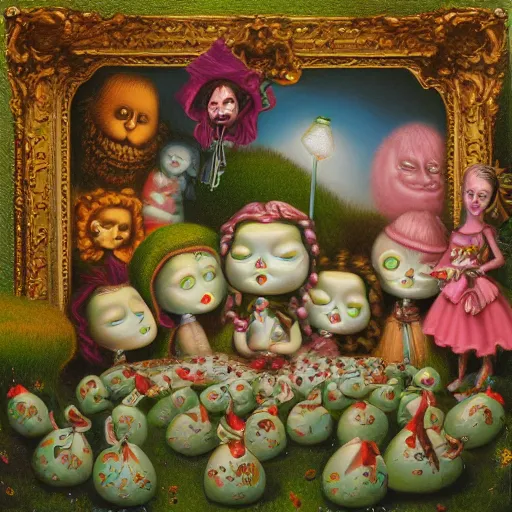 Image similar to spirits frolic painting by Mark Ryden and Todd Schorr highly detailed