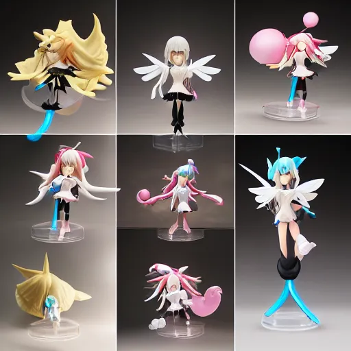 Image similar to incubator from mahou shoujo madoka magica, actionfigure, product shoot, studio lighting