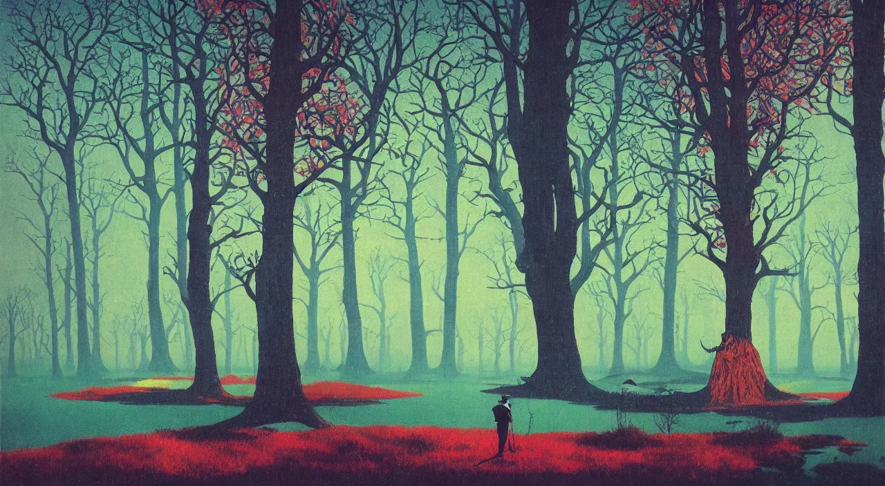 Image similar to single flooded surreal tree, very coherent and colorful high contrast!! masterpiece by rene magritte simon stalenhag carl spitzweg syd mead norman rockwell edward hopper james gilleard, minimalist, dark shadows, sunny day, hard lighting