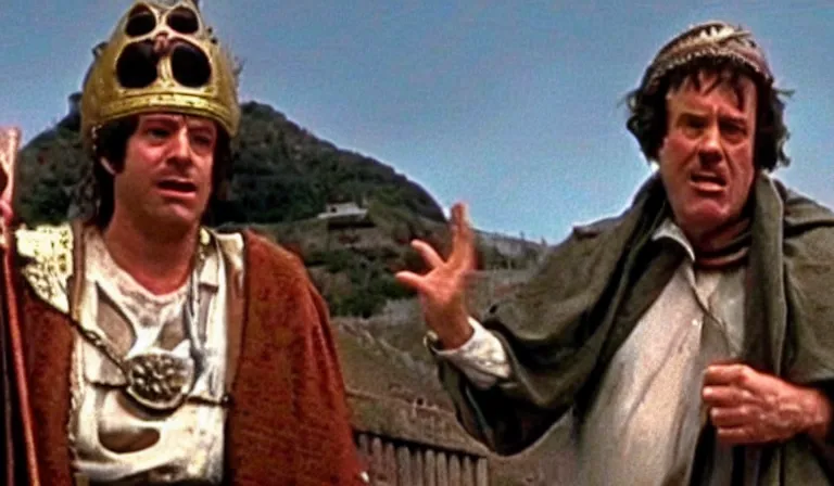 Image similar to a film still of bernie sanders as brian cohen in monty python's life of brian ( 1 9 7 9 )