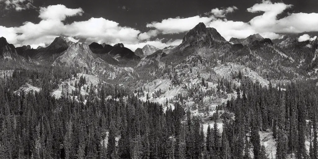 Image similar to a Ansel Adams's photograph, high definition