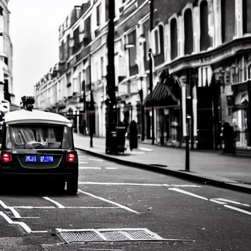 Prompt: a huge ant in a london street, photography, cinematic