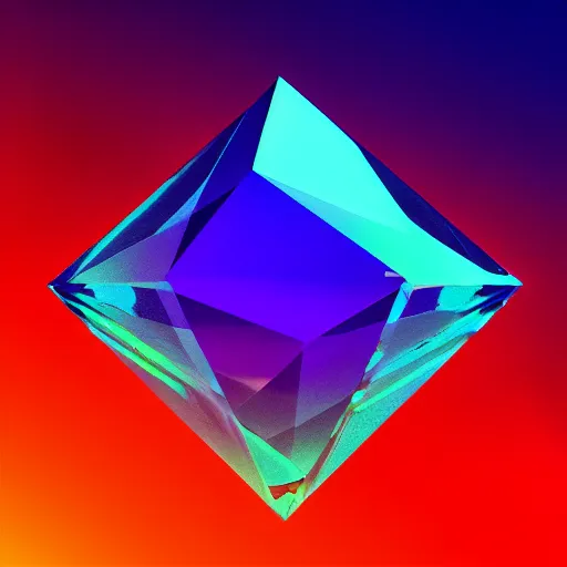 Image similar to sharply cut brilliant gemstone refracting in full splendour, topaz, lens flares, refraction, texture, macro shot, zoom, trilliant, instagram, raytracing, high quality render, soft light, sharp edges, abstract