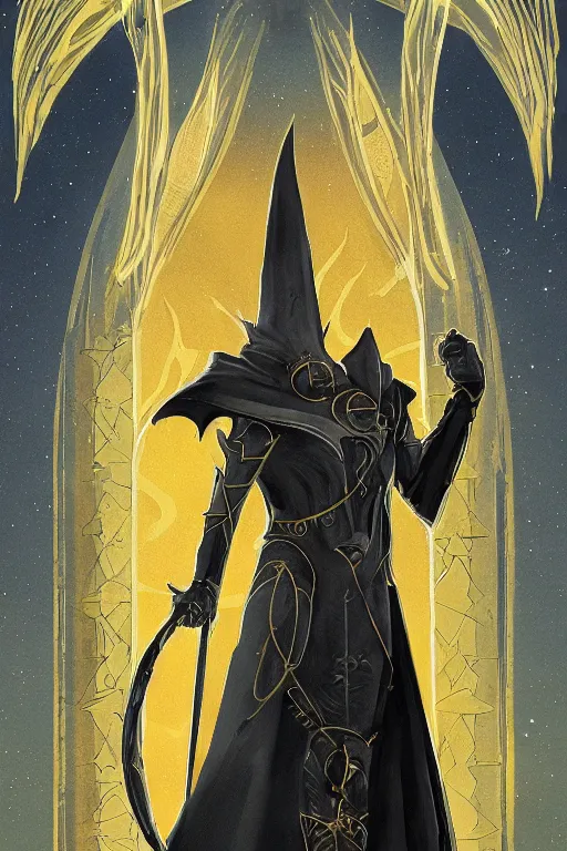 Image similar to tarot illustration of sauron as the tower by artstation