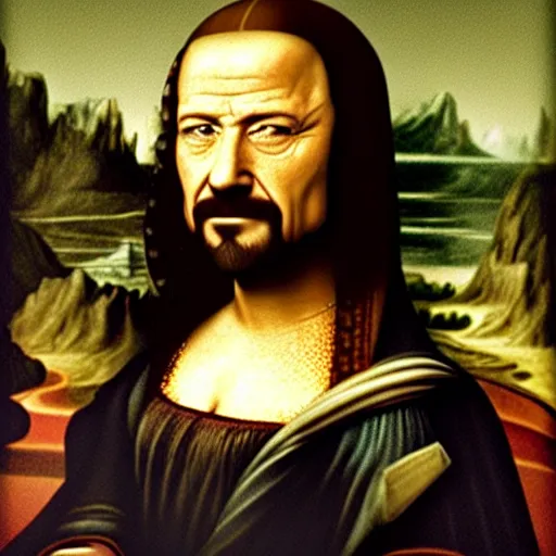 Image similar to walter white in the mona lisa