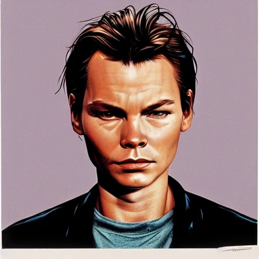 Image similar to river phoenix portrait by Peter Elson