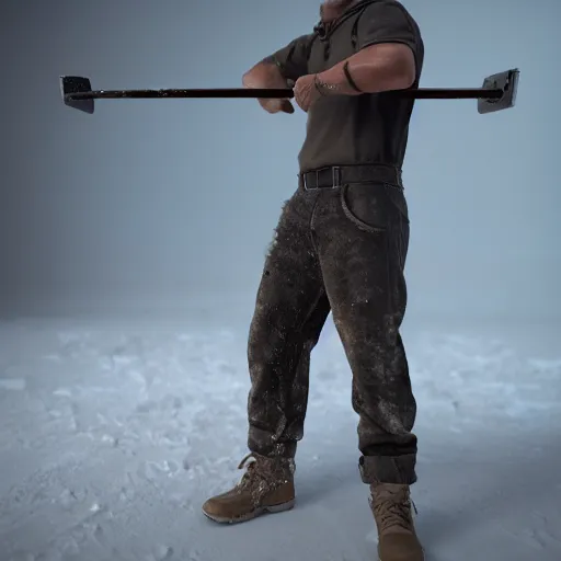 Image similar to a humanoid german shepherd flexing holding a crowbar, dslr, 8 k, octane beautifully detailed render, cold lighting, cinematic lighting, white background, detailed photo, masterpiece, volumetric lighting, ultra realistic, highly detailed, high quality, lossless, photorealistic, grayscale