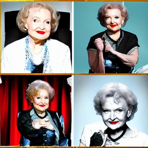 Prompt: cyborg betty white