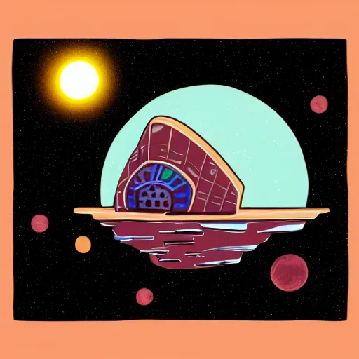 Image similar to the mothership is lame, digital art